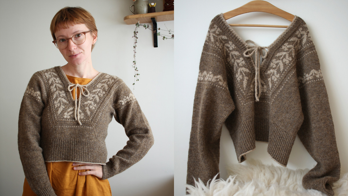 Knitting pattern Bifurca pullover by Teti Lutsak