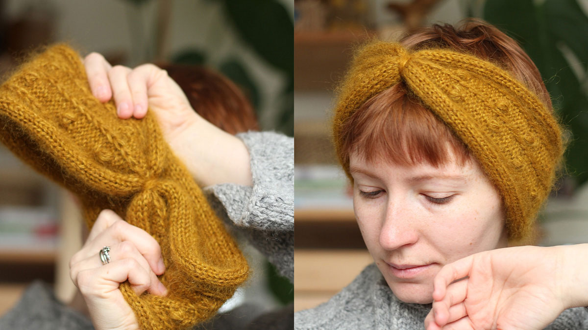 Knitting pattern Dandelion halo headband by Teti Lutsak