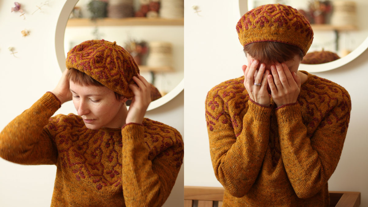 Knitting pattern Nivalis beret by Teti Lutsak