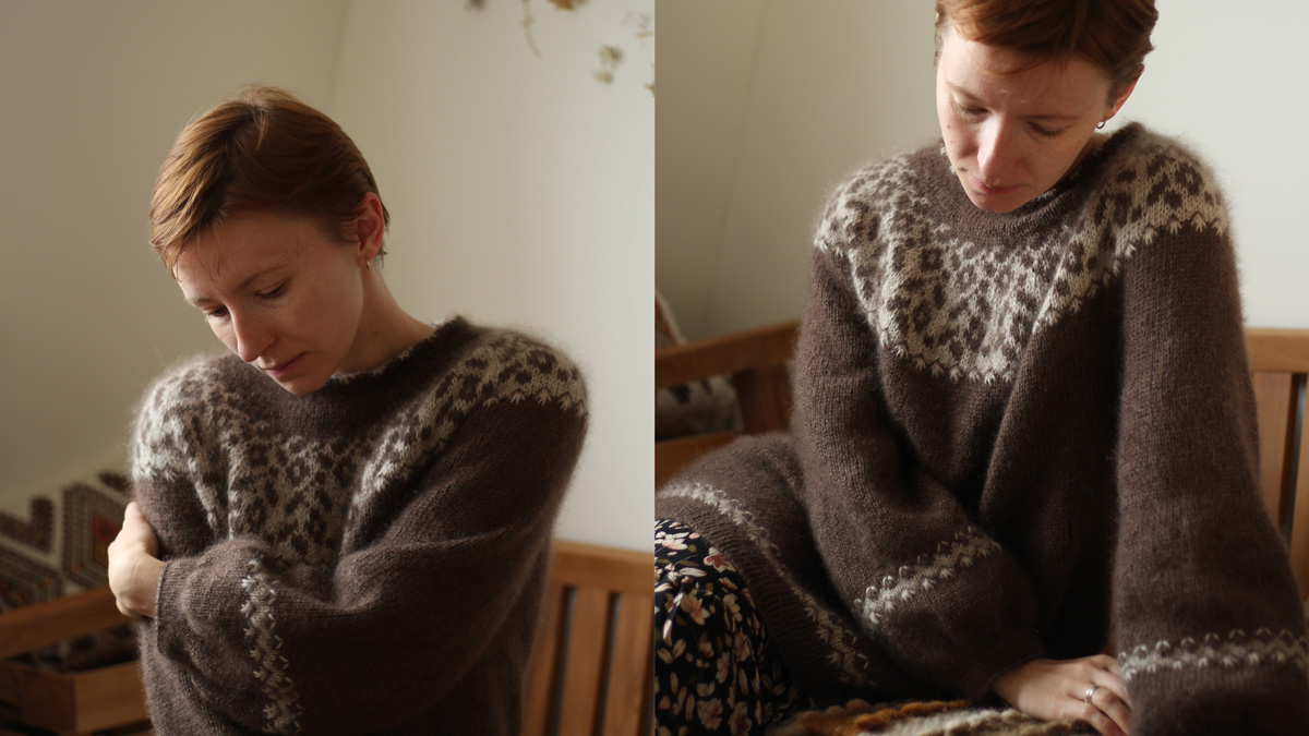 Knitting pattern Omela sweater dress by Teti Lutsak