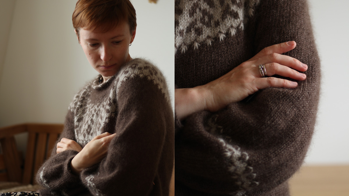Knitting pattern Omela sweater dress by Teti Lutsak