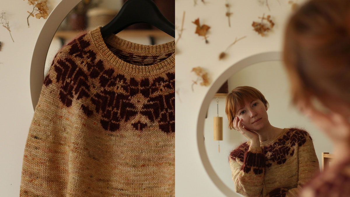 Knitting pattern Orchard tales pullover by Teti Lutsak