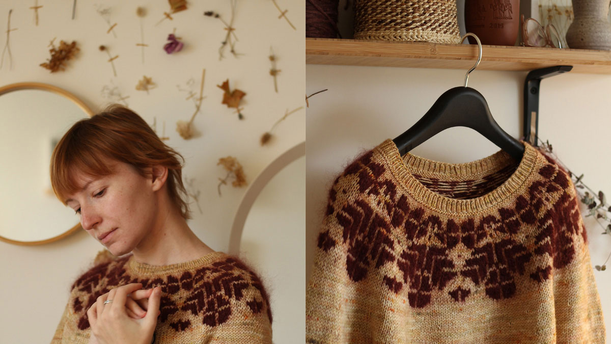 Knitting pattern Orchard tales pullover by Teti Lutsak