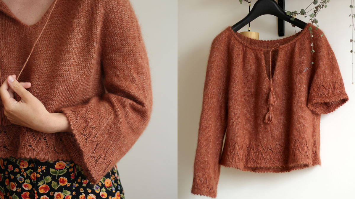 Knitting pattern Volia blouse by Teti Lutsak