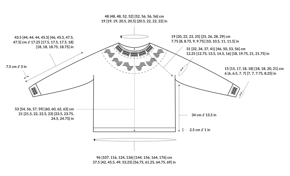 Knitting pattern Arrow sweater by Teti Lutsak