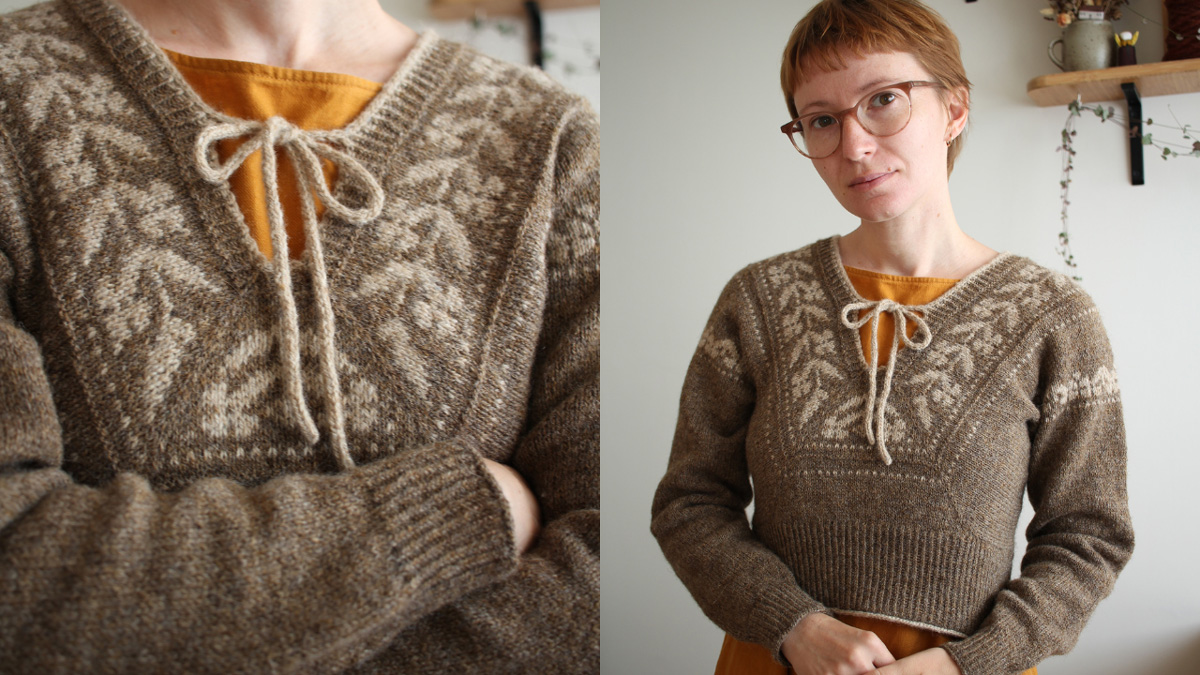 Knitting pattern Bifurca pullover by Teti Lutsak