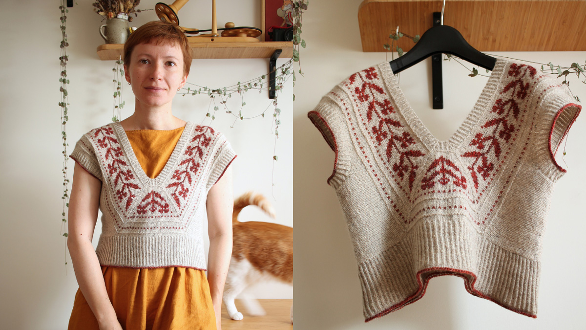 Knitting pattern Bifurca vest by Teti Lutsak