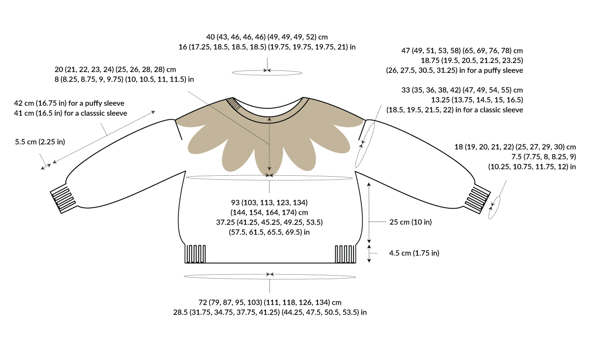 Knitting pattern Blath flower sweater by Teti Lutsak