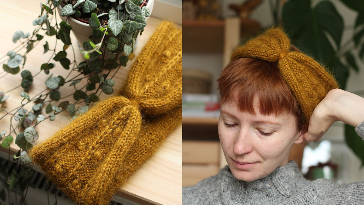 Knitting pattern Dandelion halo headband by Teti Lutsak