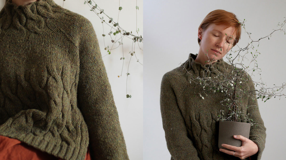 Knitting pattern Dark moss pullover by Teti Lutsak