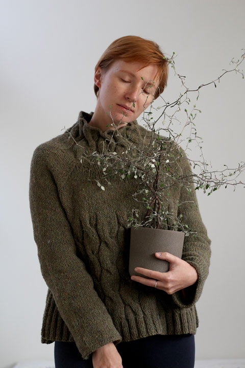 Dark moss pullover