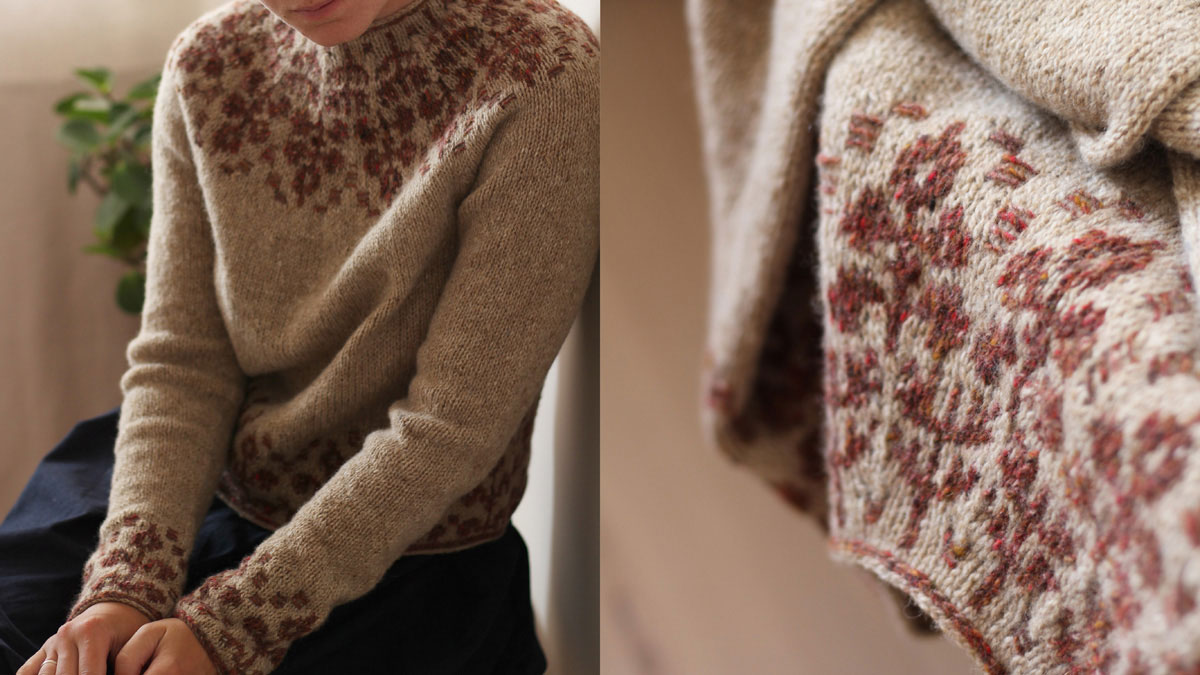 Knitting pattern Florarium light sweater by Teti Lutsak