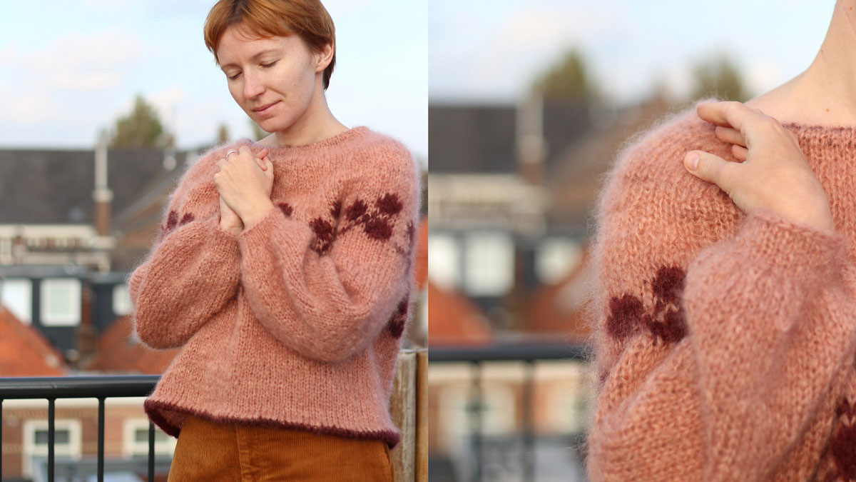 Knitting pattern Floral Kokon Blouse by Teti Lutsak