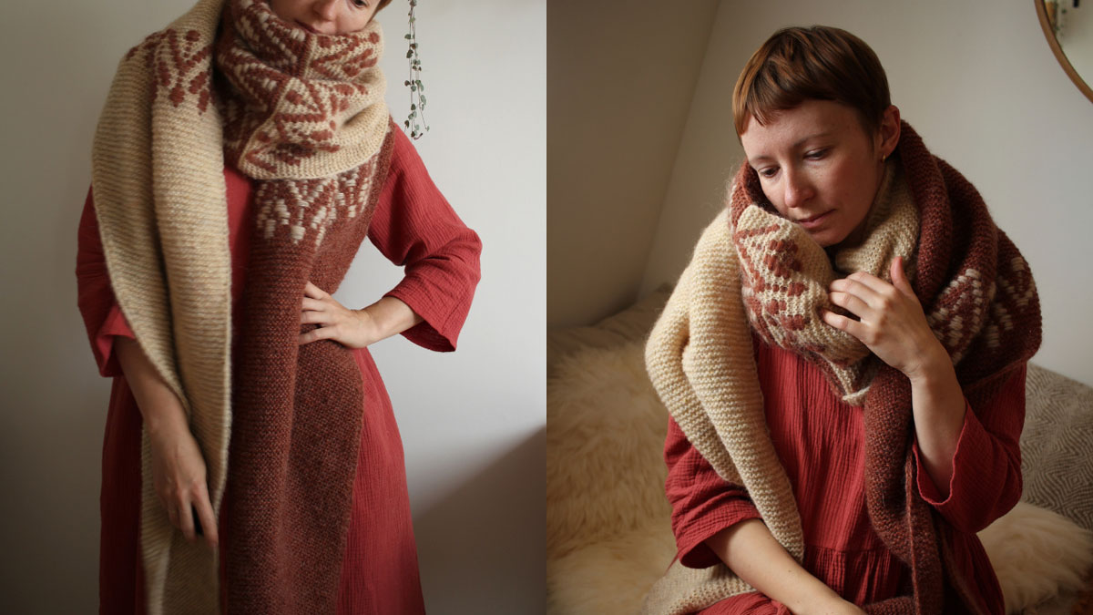 Knitting pattern Nivalis wrap by Teti Lutsak