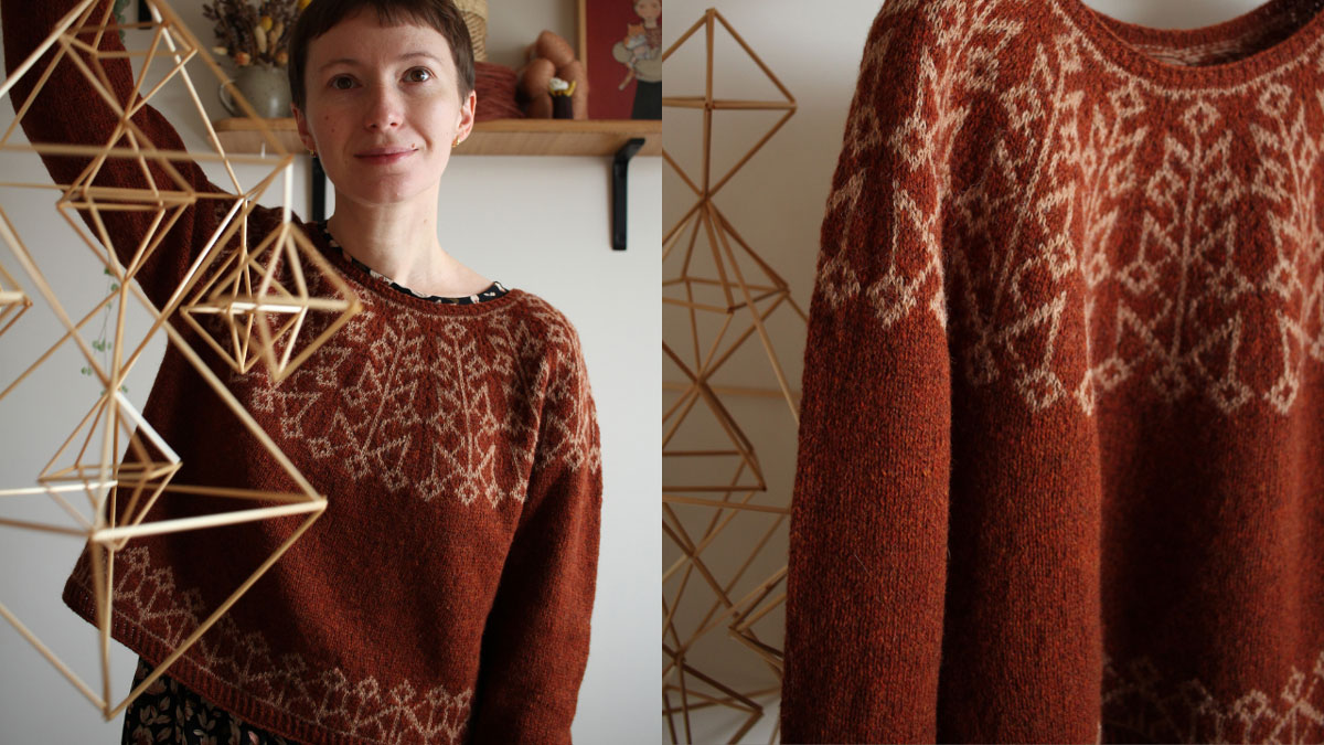 Knitting pattern Pavuk pullover by Teti Lutsak