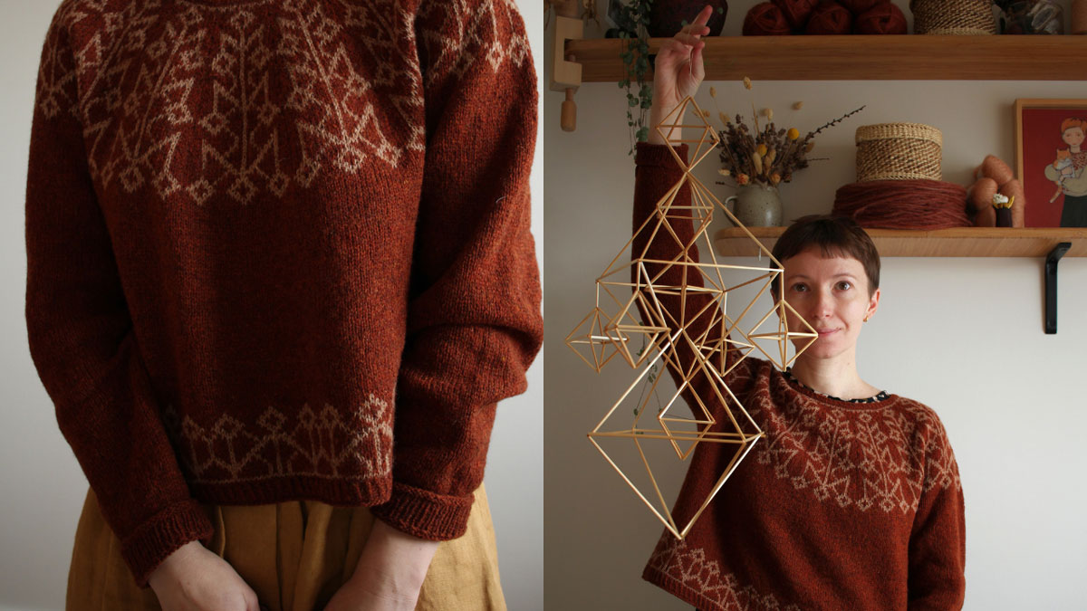 Knitting pattern Pavuk pullover by Teti Lutsak