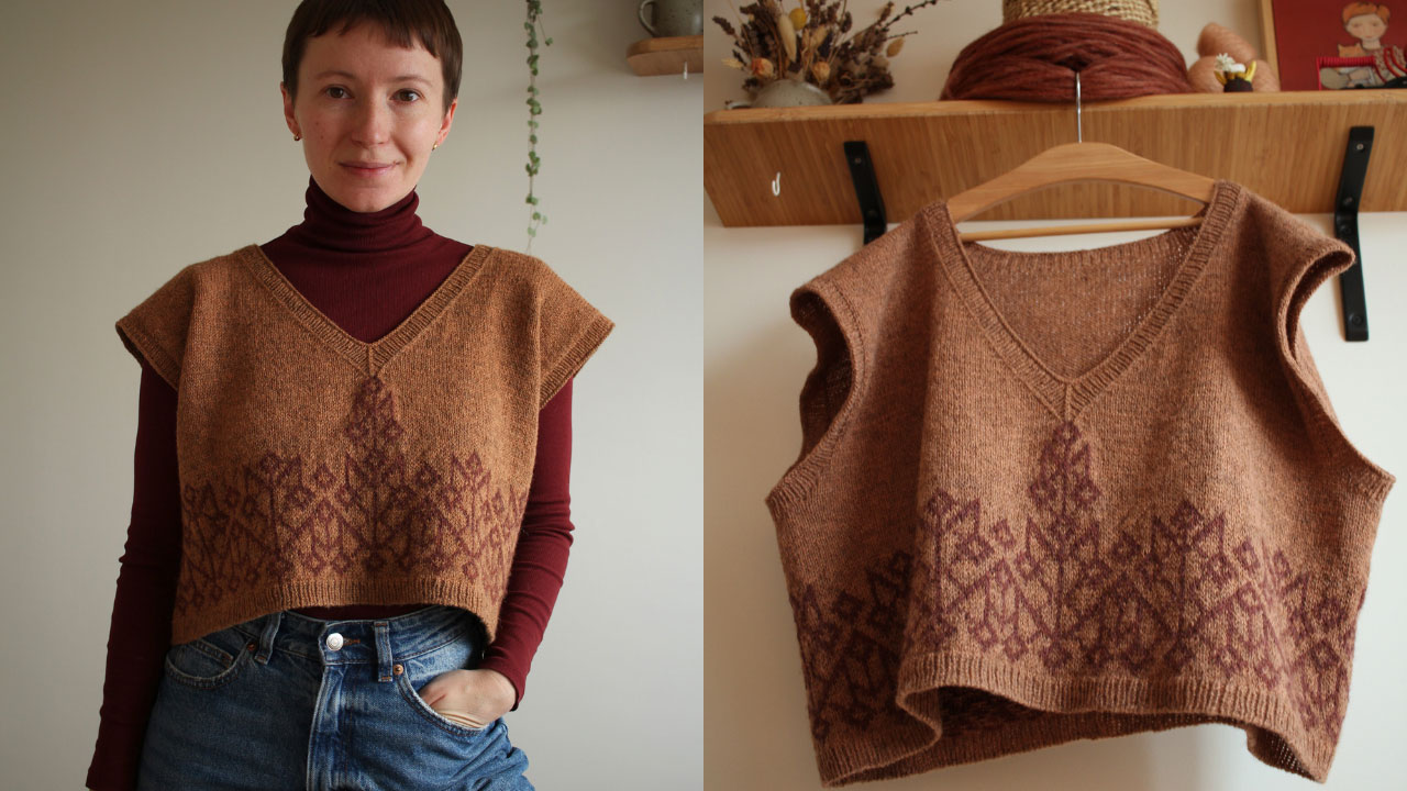 Knitting pattern Pavuk vest by Teti Lutsak
