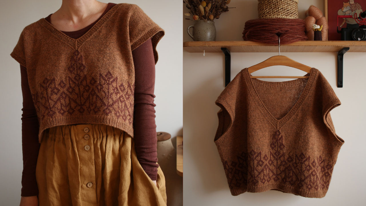 Knitting pattern Pavuk vest by Teti Lutsak