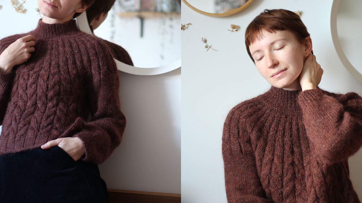 Knitting pattern Purpurea sweater by Teti Lutsak