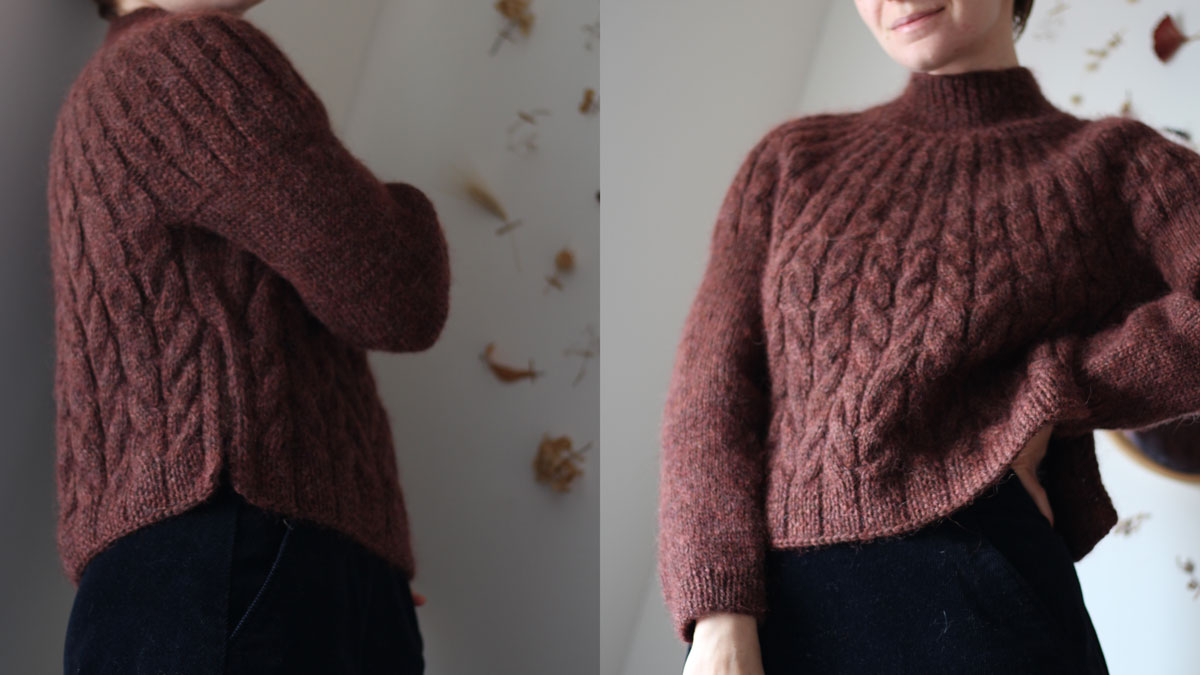 Knitting pattern Purpurea sweater by Teti Lutsak