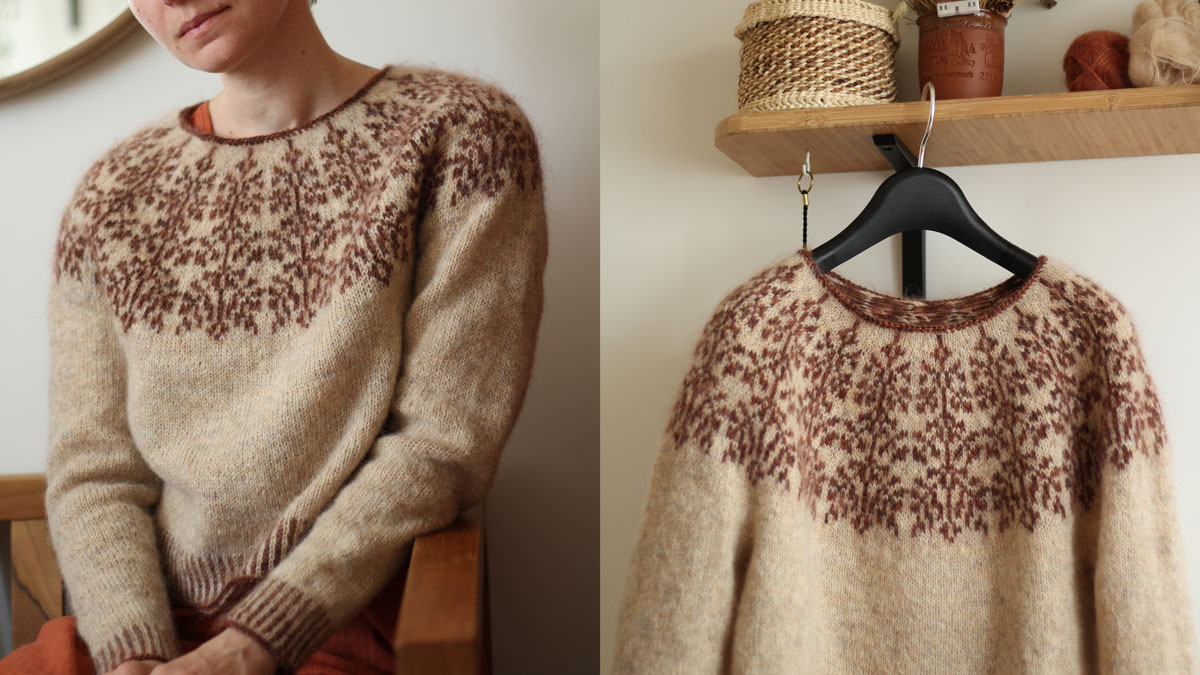 Knitting pattern Roots and Shoots sweater by Teti Lutsak