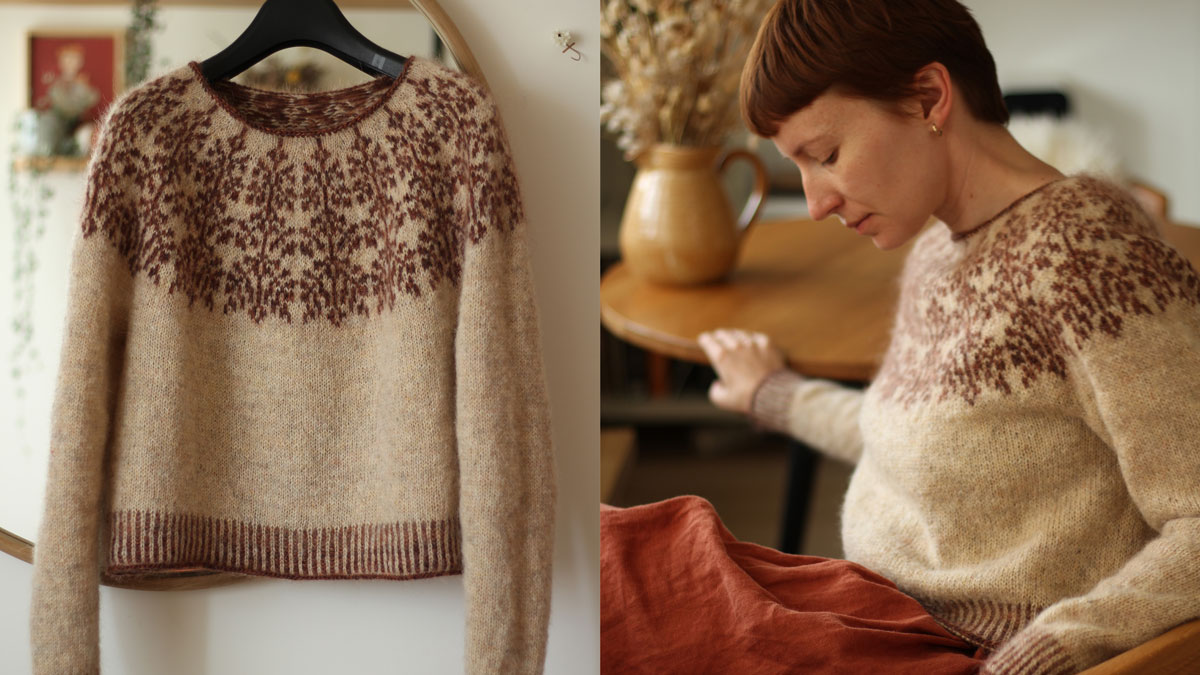 Knitting pattern Roots and Shoots sweater by Teti Lutsak