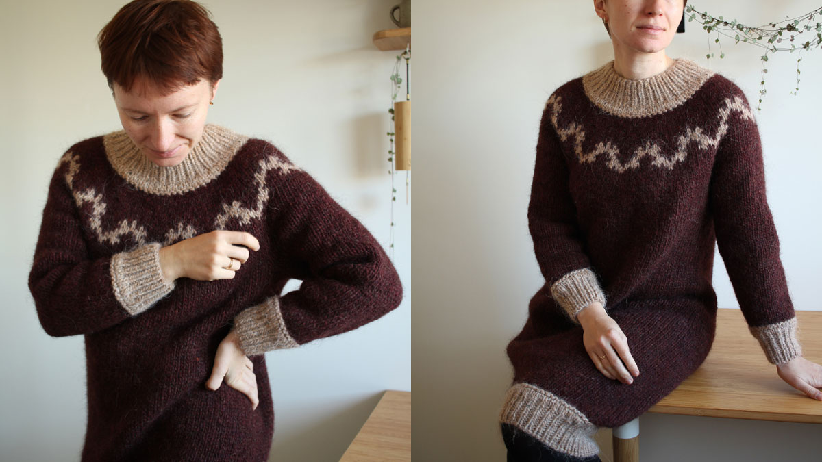 Knitting pattern Vinber dress by Teti Lutsak