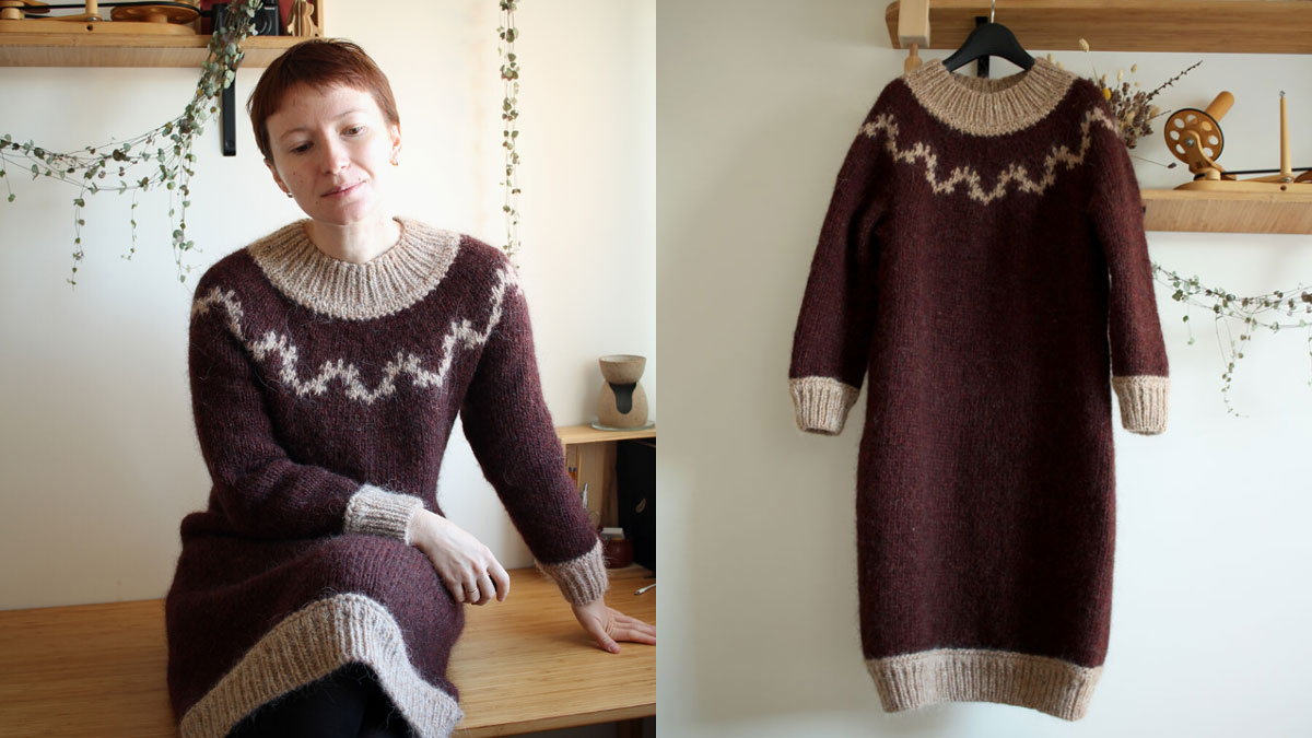 Knitting pattern Vinber dress by Teti Lutsak